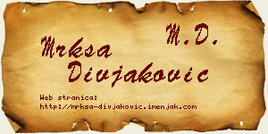 Mrkša Divjaković vizit kartica